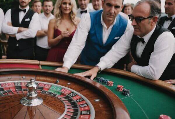 Roulette Table with Croupier